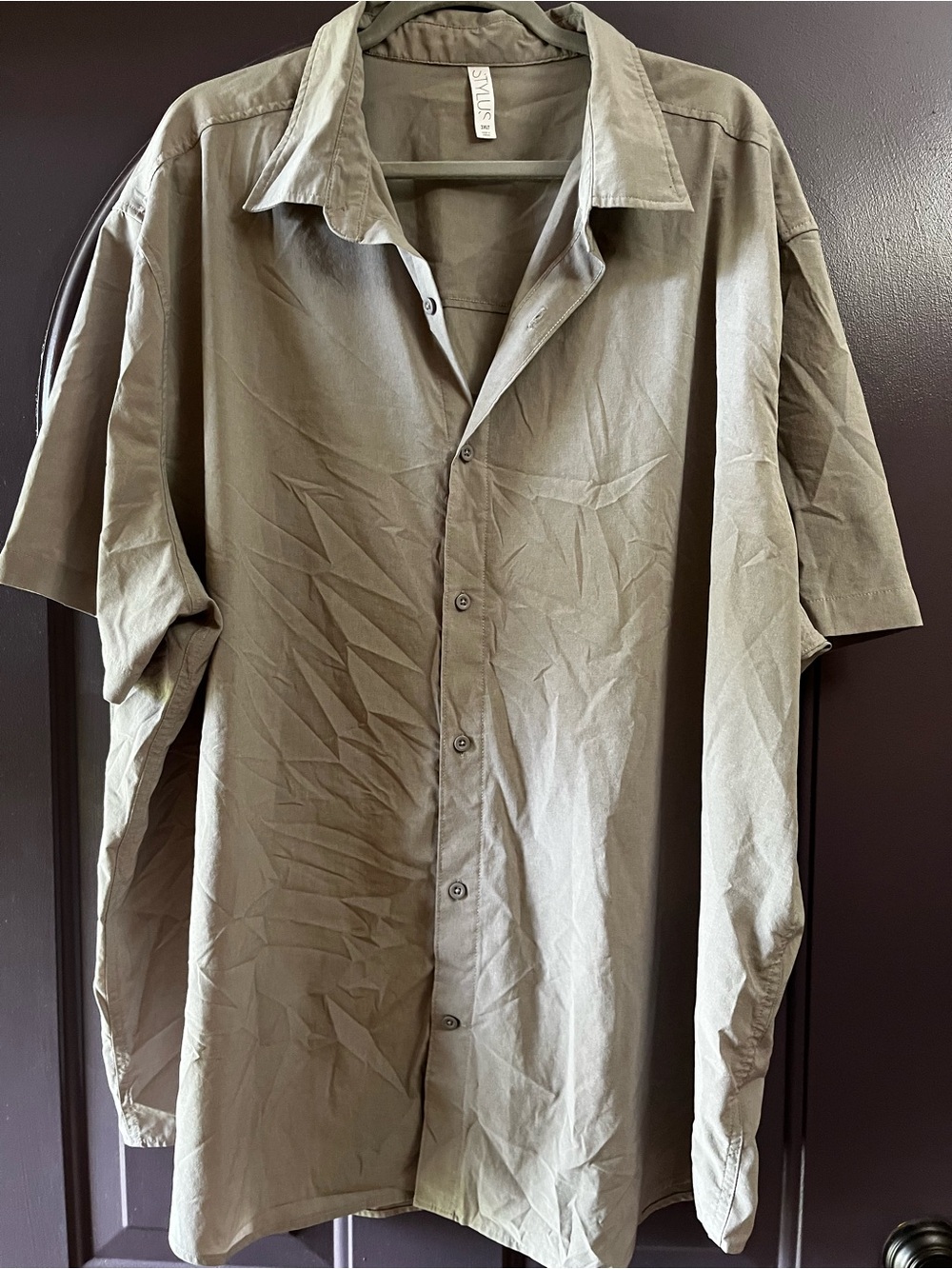 STYLUS Olive-Tan-Tone Casual Button Shirt